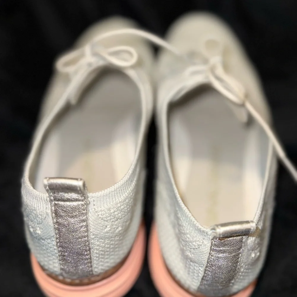Cole Haan Cream and Pink Sneakers with Breathable Design